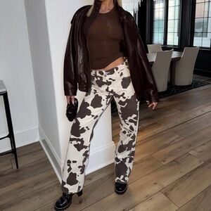Abercrombie Cow Print Jeans
